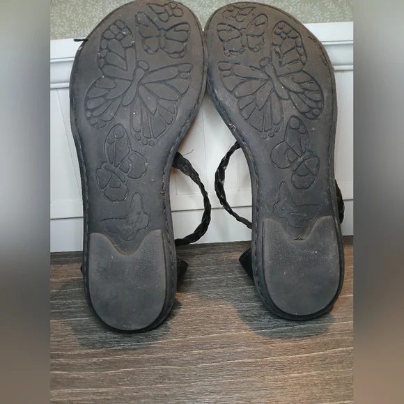b.o.c. born concept sandals, black leather upper, women's size 9 - Picture 6 of 6